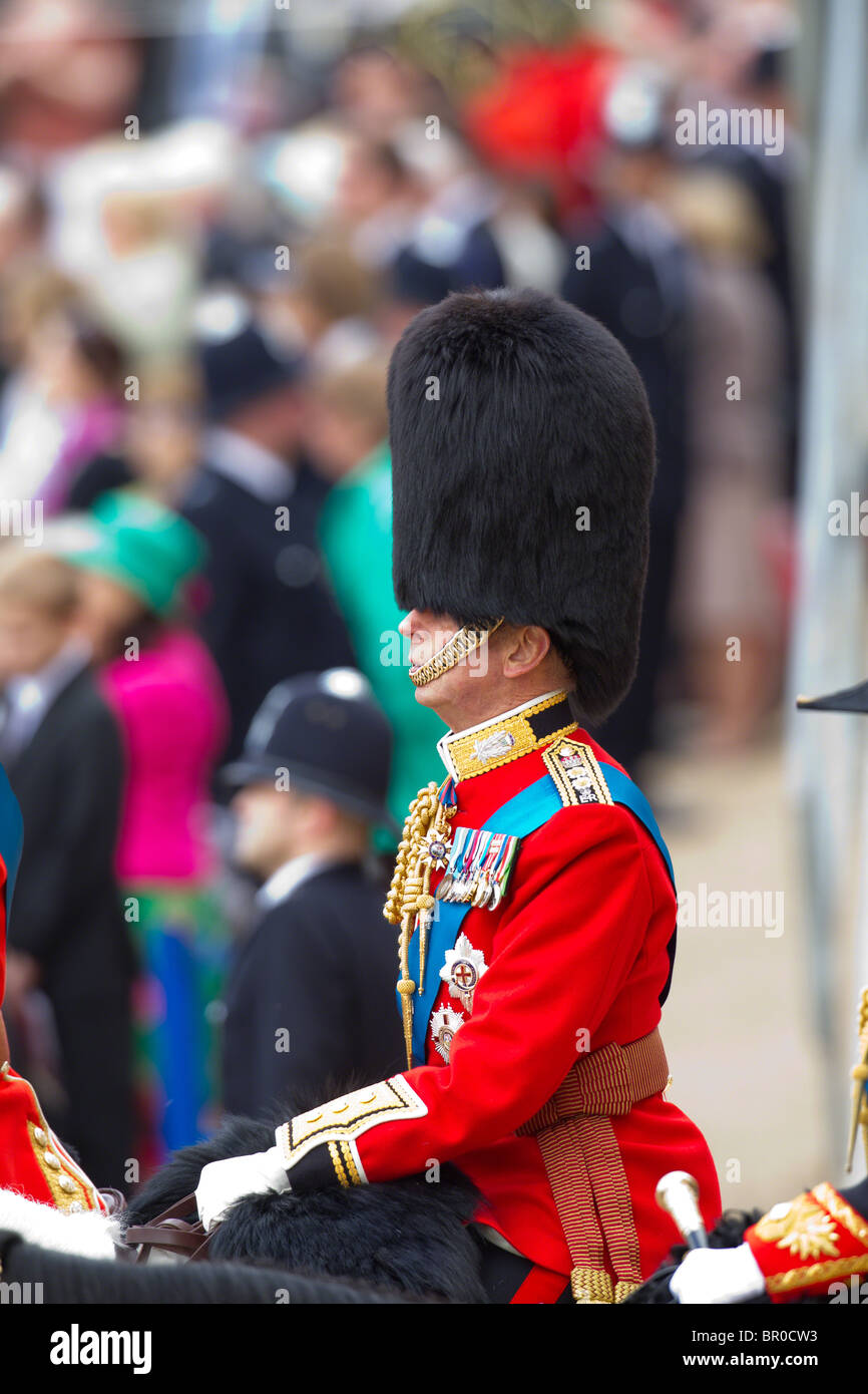 Prince Edward, Duca di Kent, a cavallo. "Trooping il colore' 2010 Foto Stock