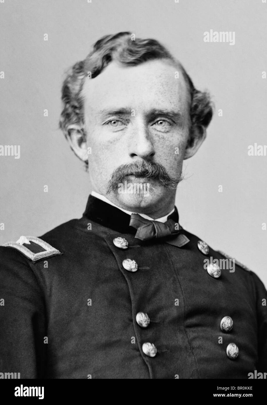 Ritratto c1860s del General Maggiore George Armstrong Custer (1839 - 1876) - famoso per essere ucciso nella battaglia di Little Bighorn. Foto Stock