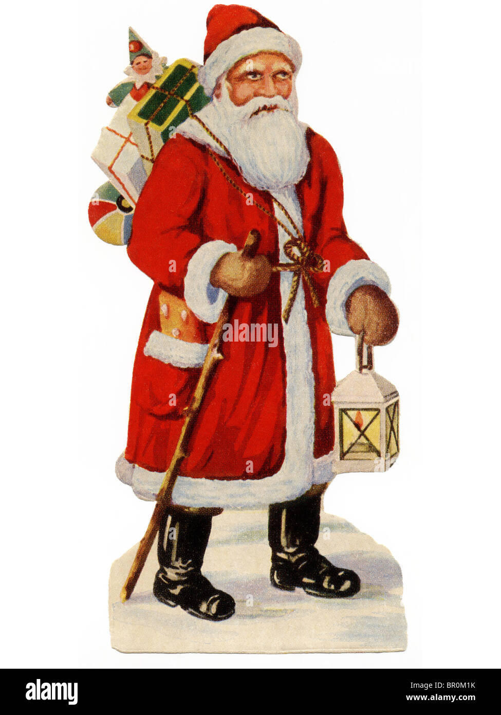 Vintage scheda di natale di Santa Claus Foto Stock