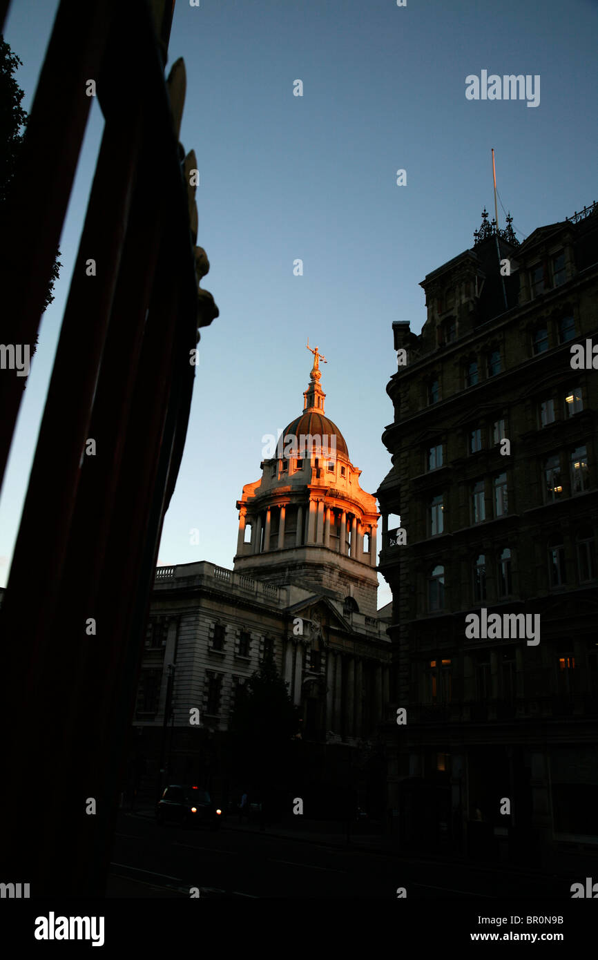 Visualizzare fino da Newgate al Old Bailey (centrale Tribunale penale), la città di Londra, Gran Bretagna Foto Stock