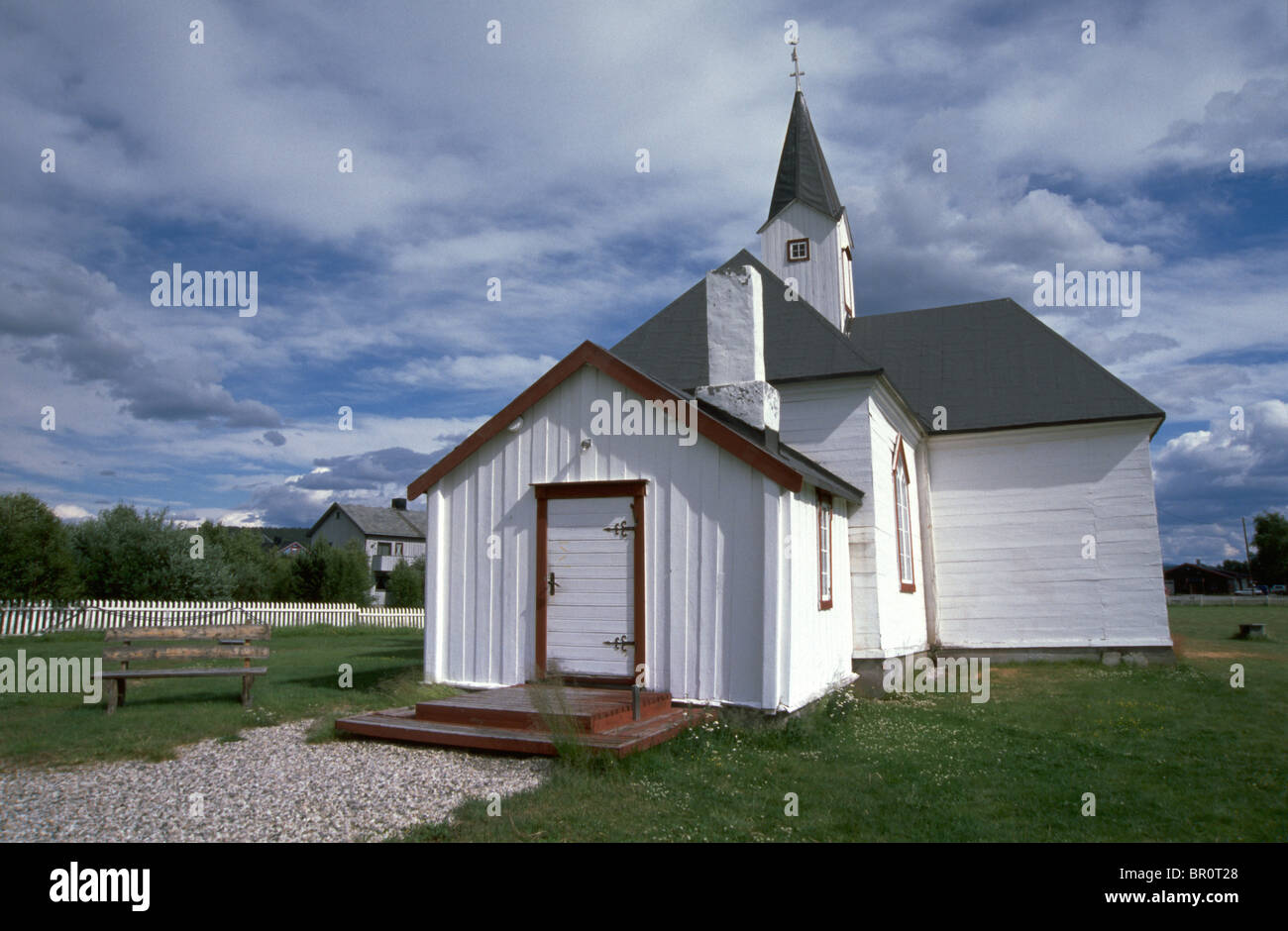 Karasjok Chiesa, nel nord della Norvegia Foto Stock