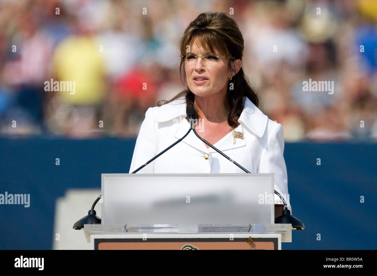Sarah Palin al ripristino di onore rally presso il Lincoln Memorial sul National Mall. Foto Stock