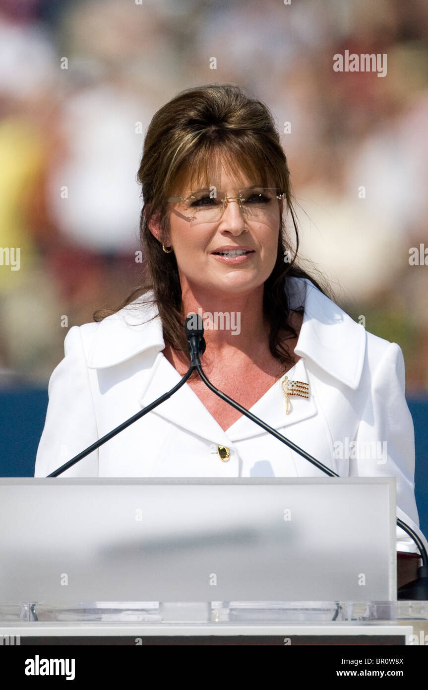 Sarah Palin al ripristino di onore rally presso il Lincoln Memorial sul National Mall. Foto Stock