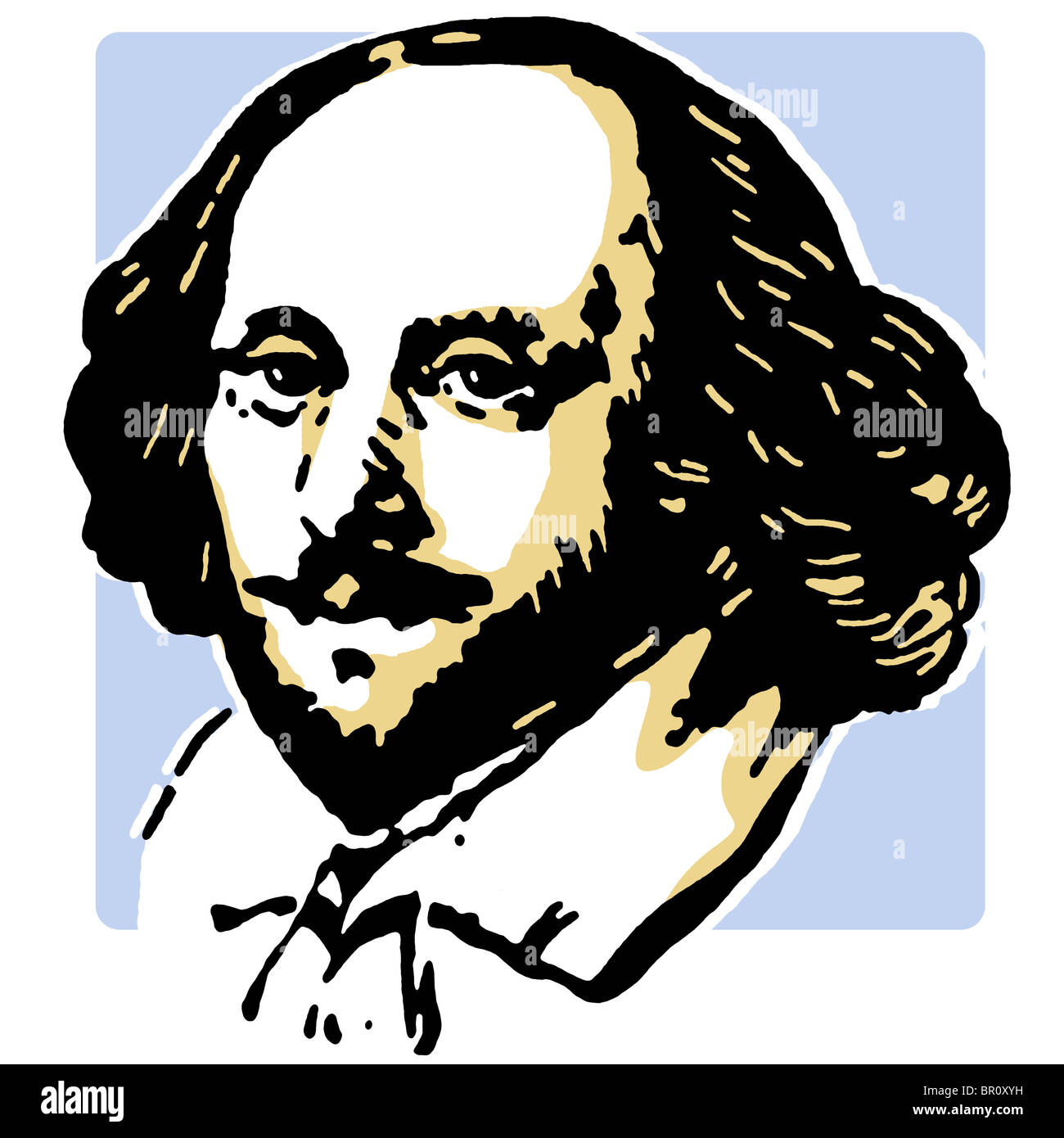 Un ritratto del disegno di Shakespeare Foto Stock