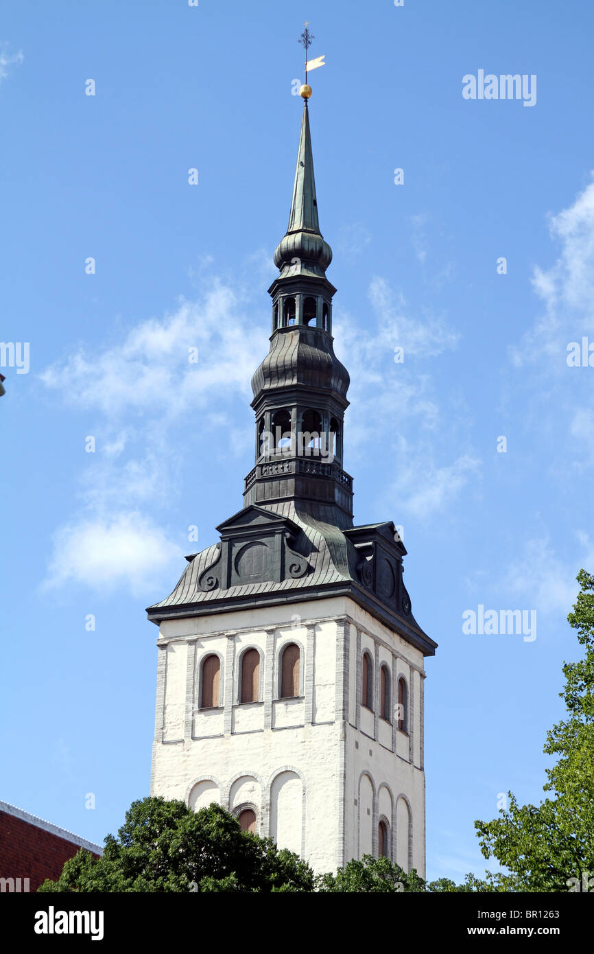 La Chiesa di San Nicola torre (Niguliste Kirik) a Tallinn in Estonia Foto Stock