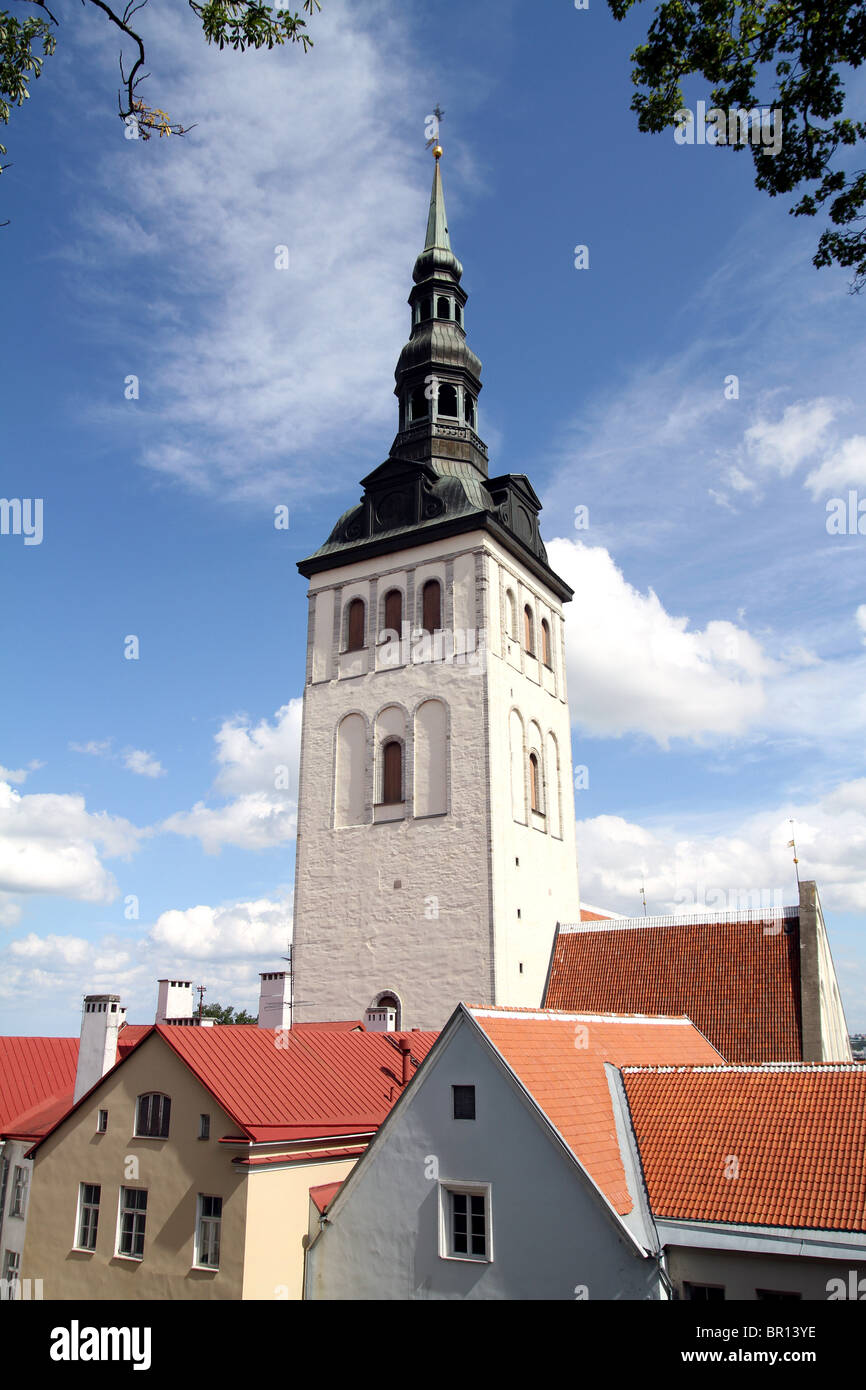 La Chiesa di San Nicola torre (Niguliste Kirik) a Tallinn in Estonia Foto Stock