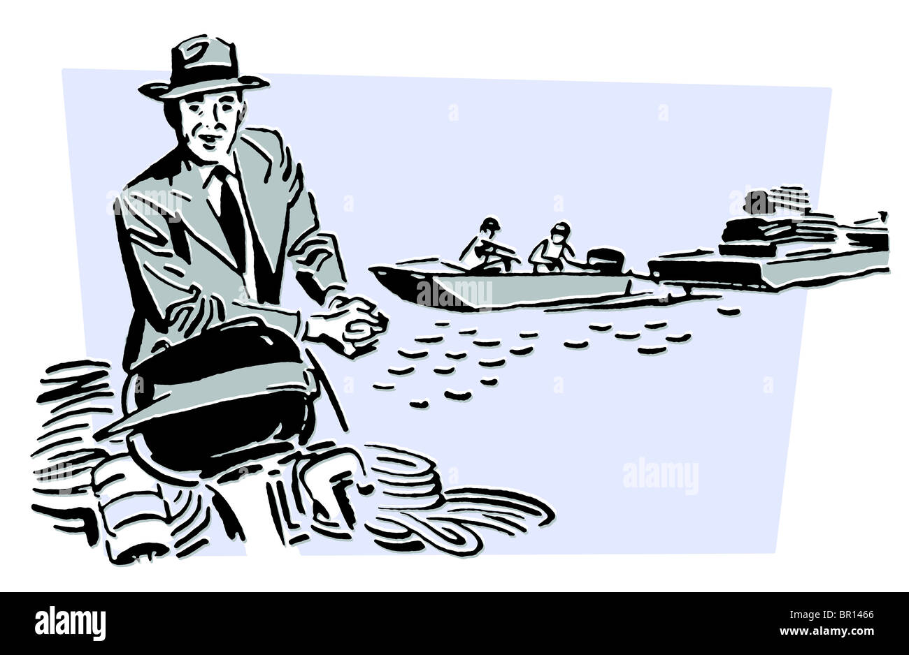 Una illustrazione vintage Foto Stock