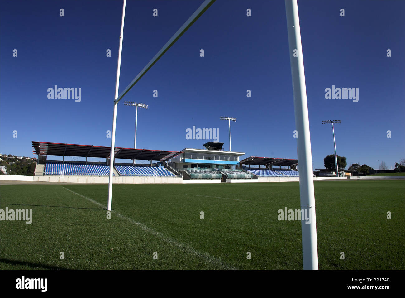 Trafalgar Park di Nelson, Nuova Zelanda, uno dei luoghi per il 2011 Coppa del Mondo di Rugby Foto Stock