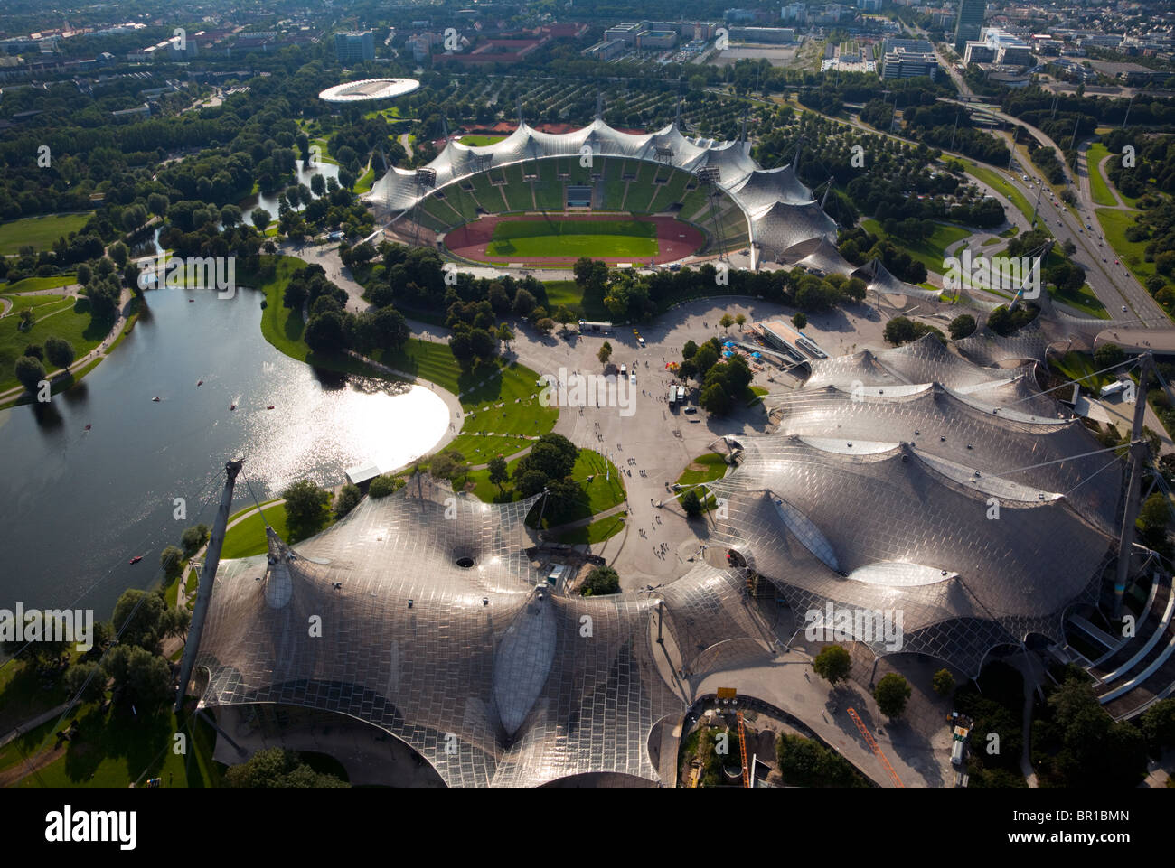 Stadio Olimpico e Olympiapark Monaco di Baviera Foto Stock