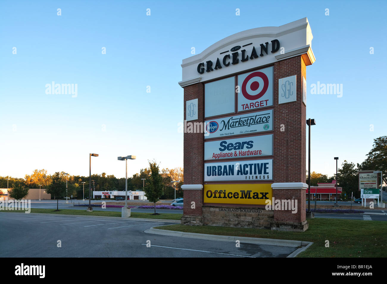 Ingresso a Graceland Shopping Center in Columbus Ohio Foto Stock