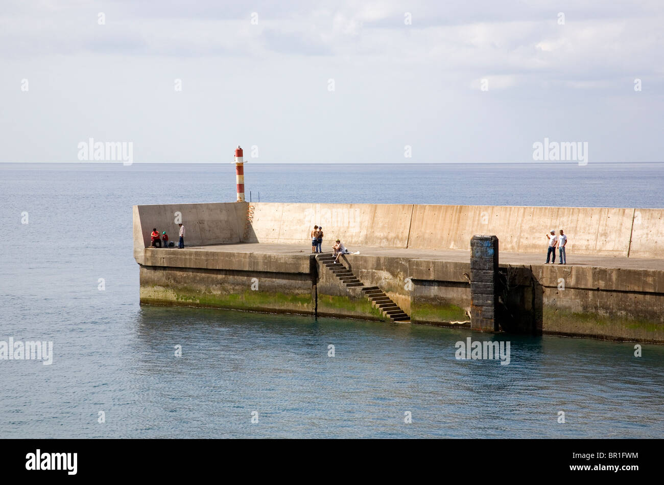 Ribeira Brava Quay a Madera Foto Stock