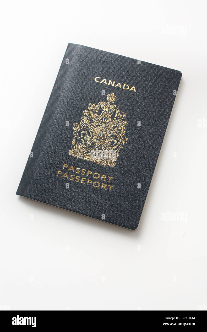 Canada passaporto canadese il documento di viaggio Foto Stock