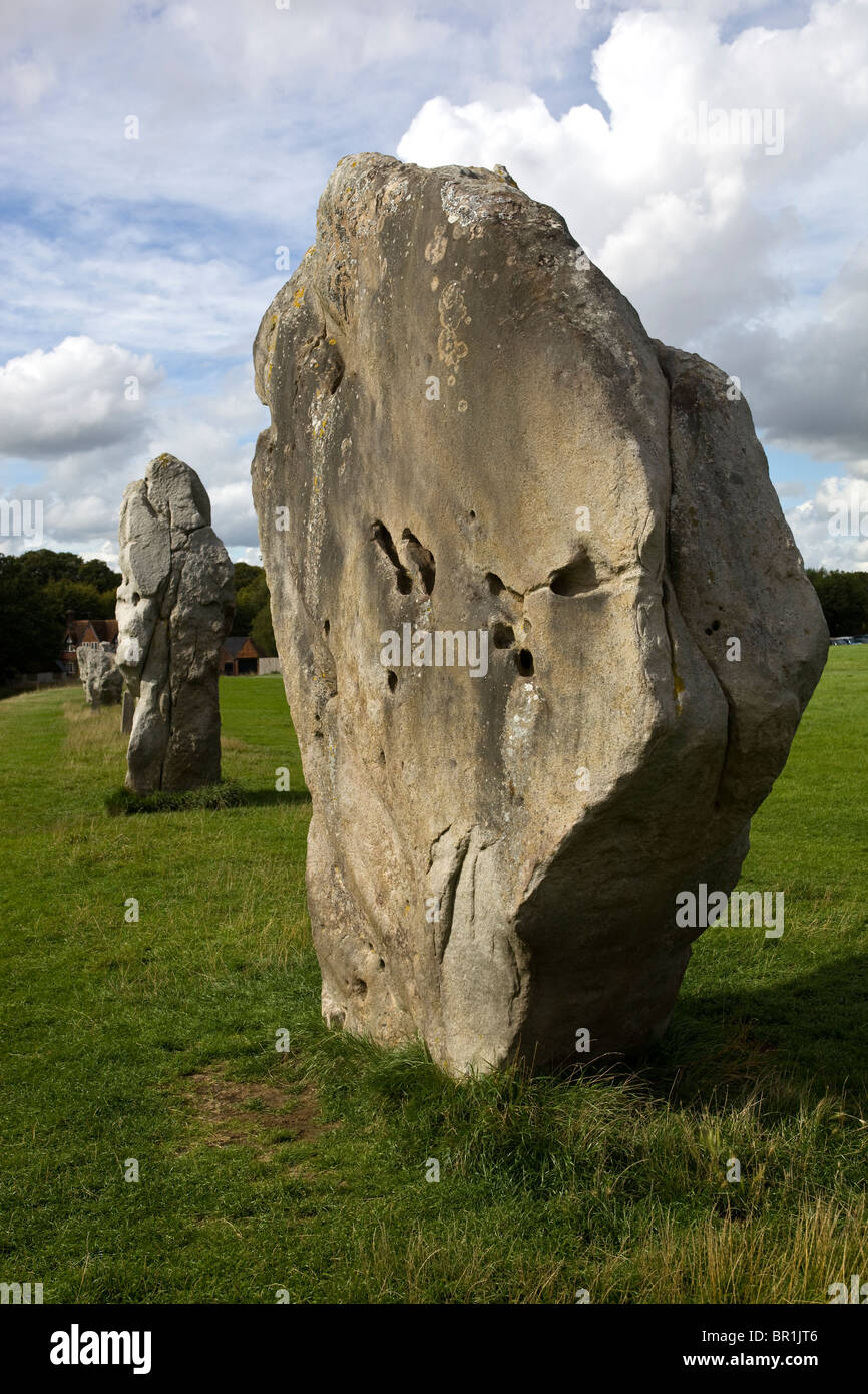 Circolo di pietra di Avebury Wiltshire Foto Stock