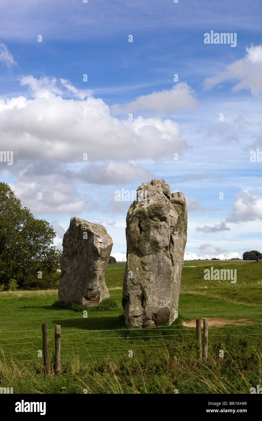 Circolo di pietra di Avebury Wiltshire Foto Stock