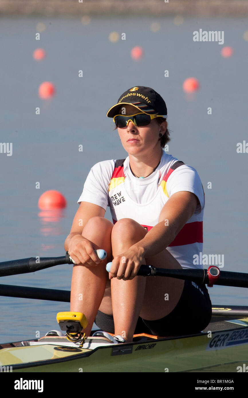 MONTEMOR-o-Velho, Portogallo 10/09/2010. Il 2010 Europeo campionati di canottaggio presso il centro acquatico, Montemor-o-Velho,. Foto Stock