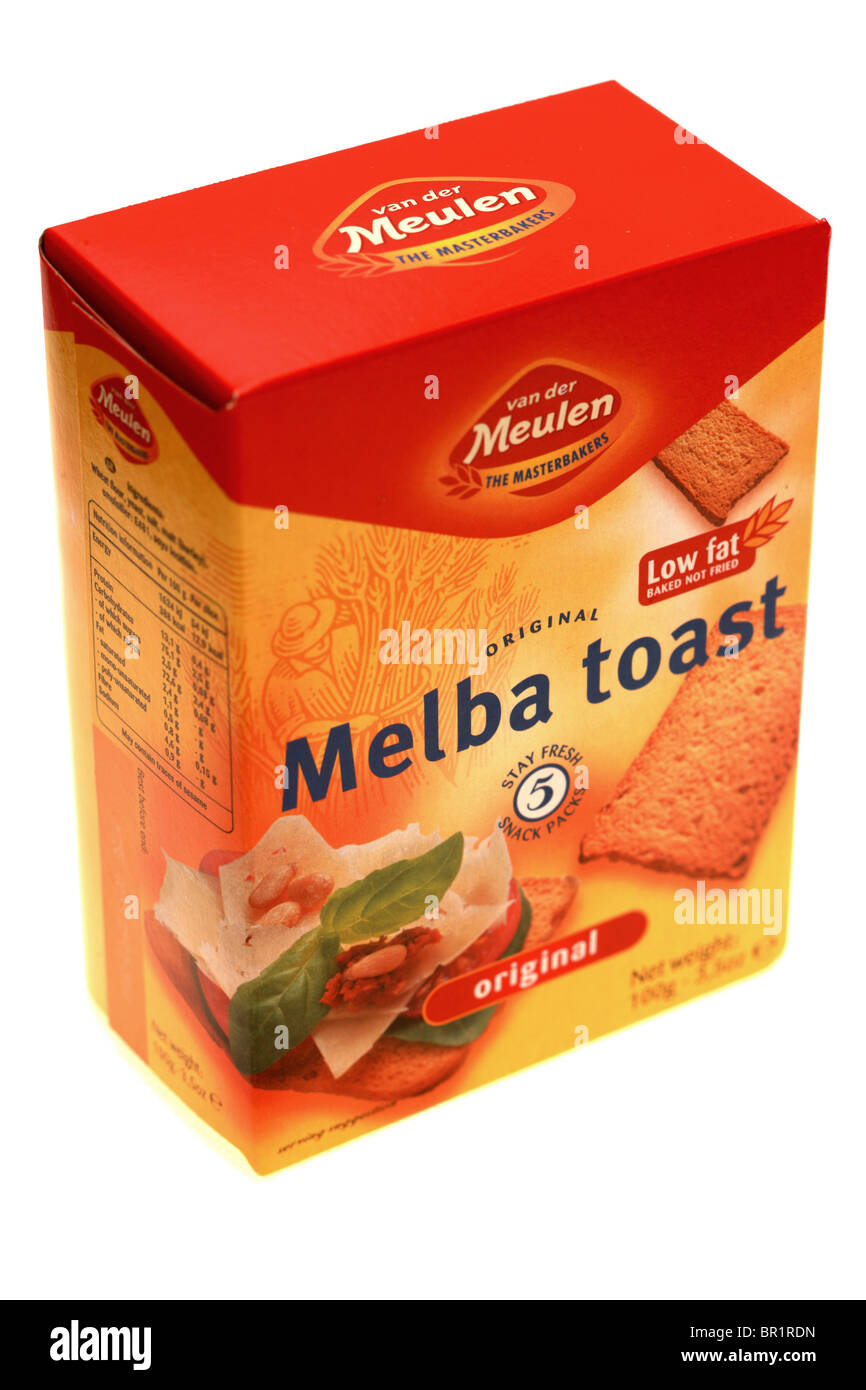 Pane tostato di Melba Foto Stock