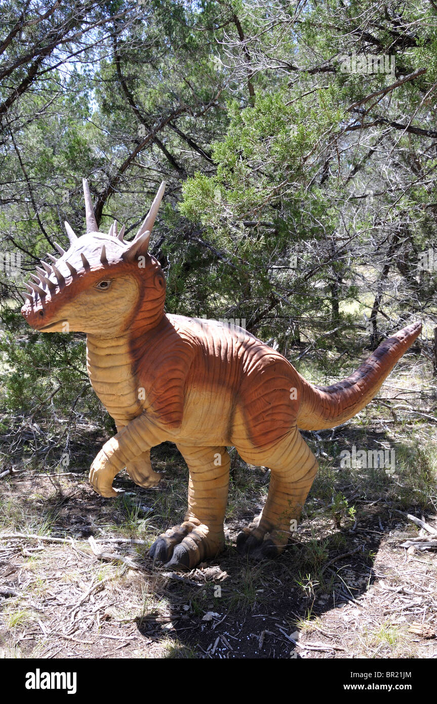 Stygimoloch, mondo di dinosauri, Glen Rose, Texas, Stati Uniti d'America Foto Stock