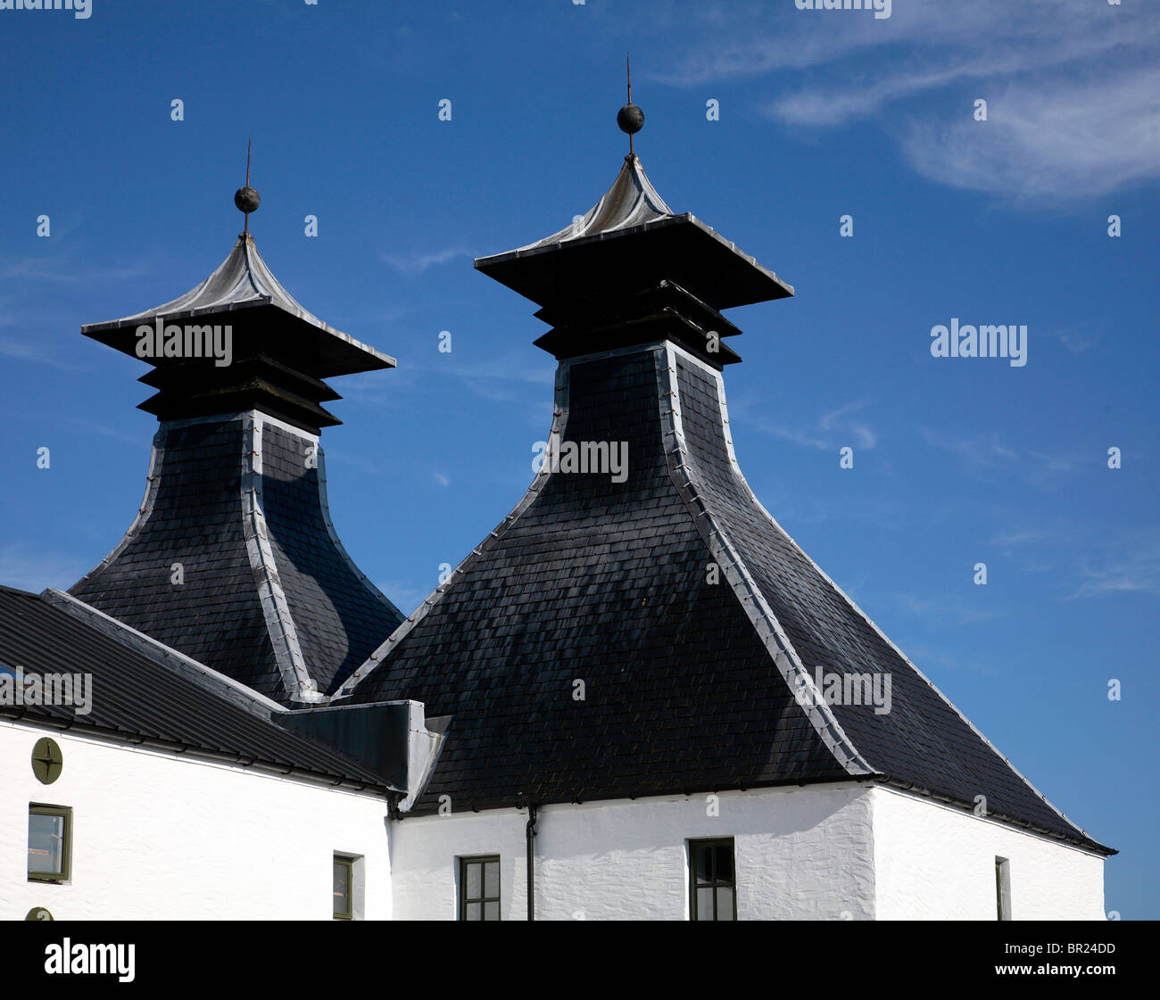 La Distilleria Ardbeg pagode Islay Scozia Scotland Foto Stock