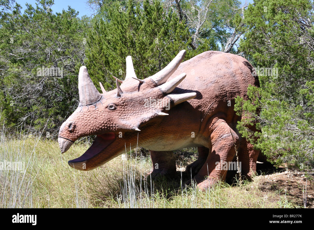 Styracosaurus, mondo di dinosauri, Glen Rose, Texas, Stati Uniti d'America Foto Stock