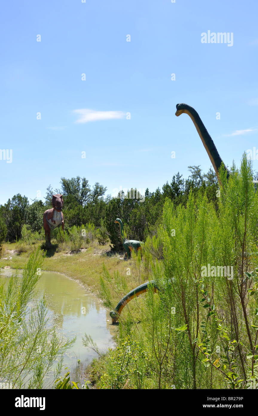 Brachiosaurus, mondo di dinosauri, Glen Rose, Texas, Stati Uniti d'America Foto Stock