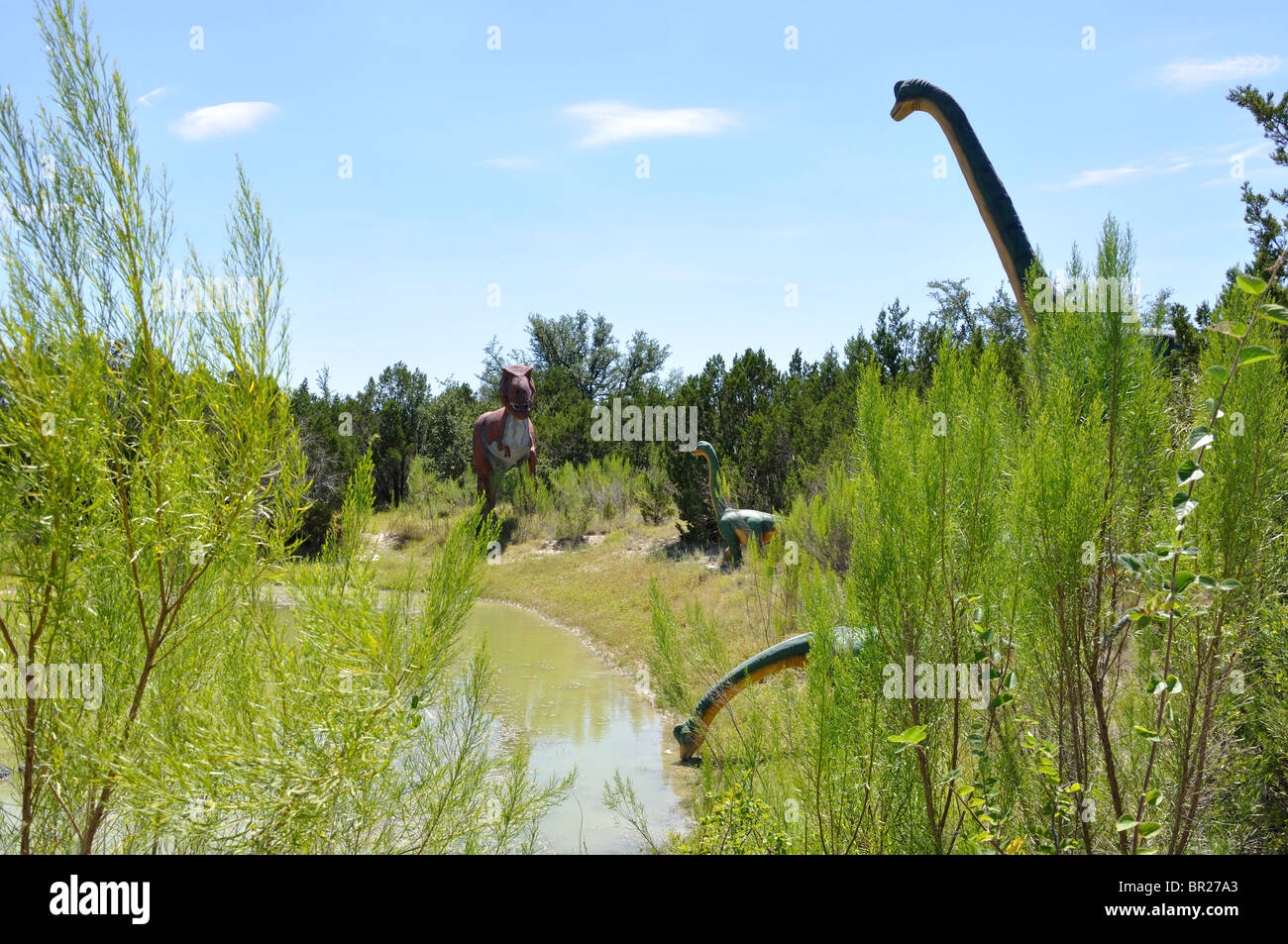 Brachiosaurus, mondo di dinosauri, Glen Rose, Texas, Stati Uniti d'America Foto Stock