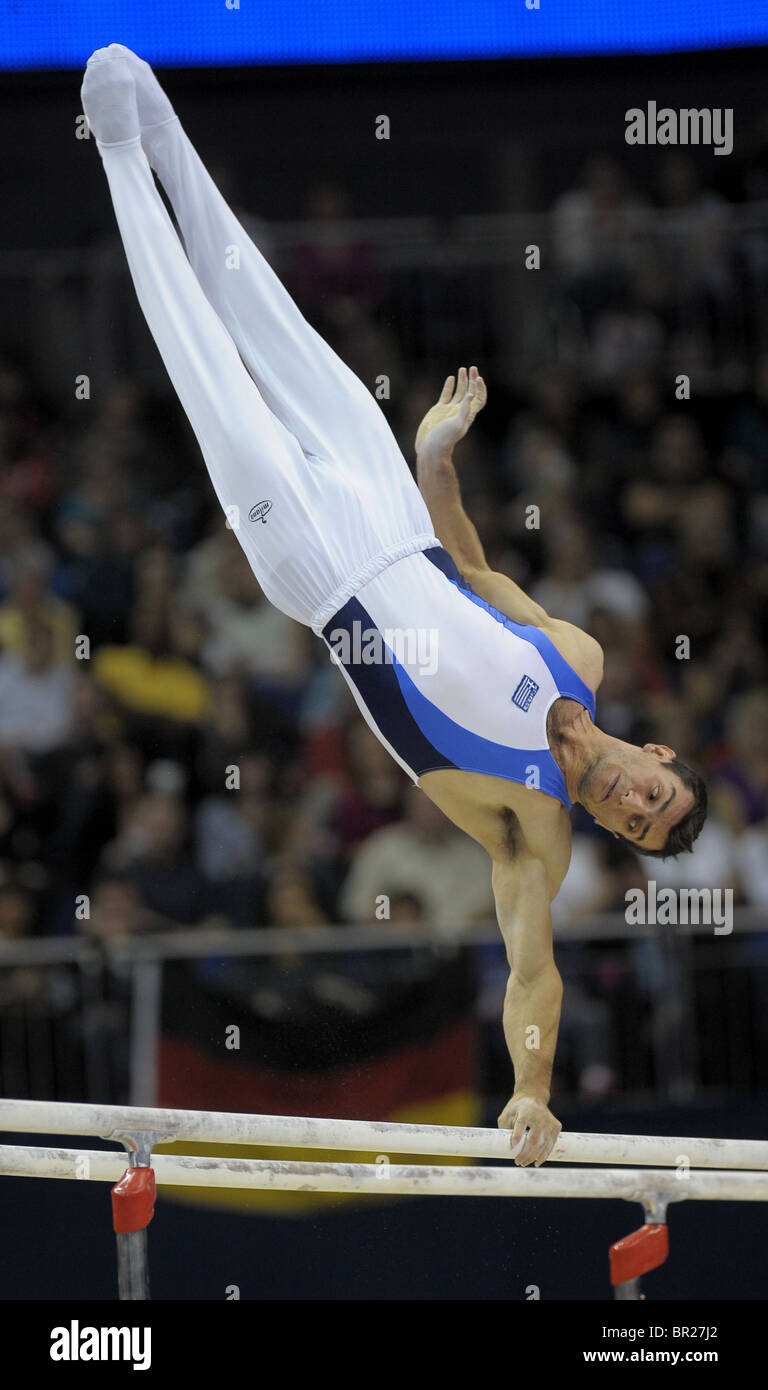 Campionato del mondo la ginnastica all'Arena O2 SETTEMBRE 2009. E Mens Womens singoli apparecchi Finali Domenica. Foto Stock