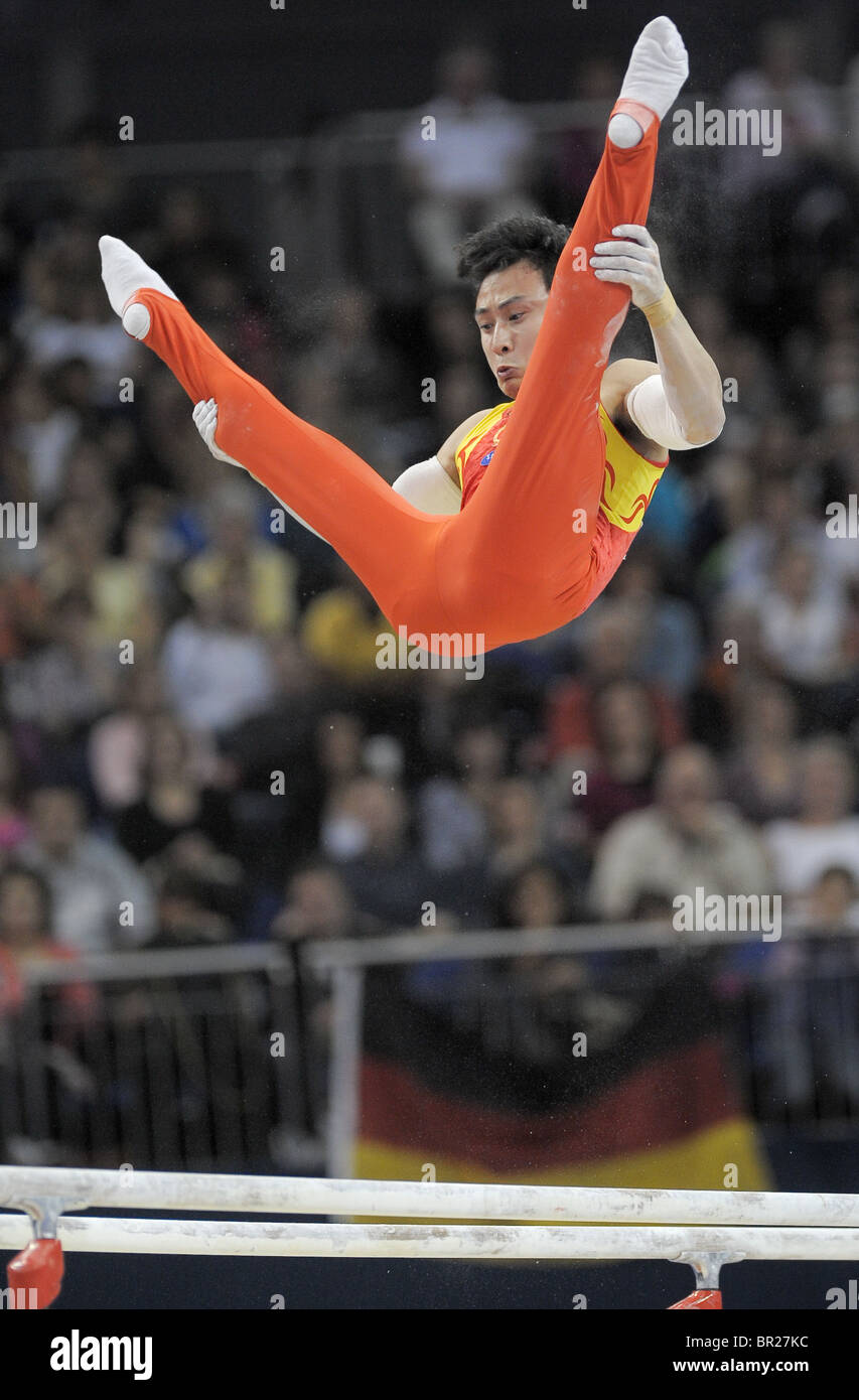 Campionato del mondo la ginnastica all'Arena O2 SETTEMBRE 2009. E Mens Womens singoli apparecchi Finali Domenica. Foto Stock