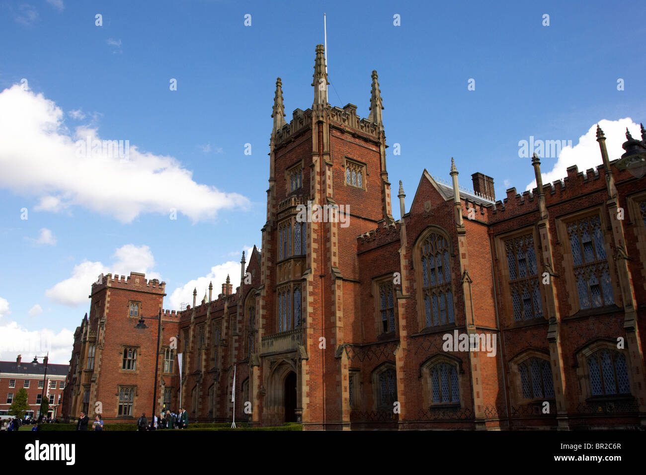 Queens University di Belfast principale edificio Lanyon Irlanda del Nord Regno Unito Foto Stock