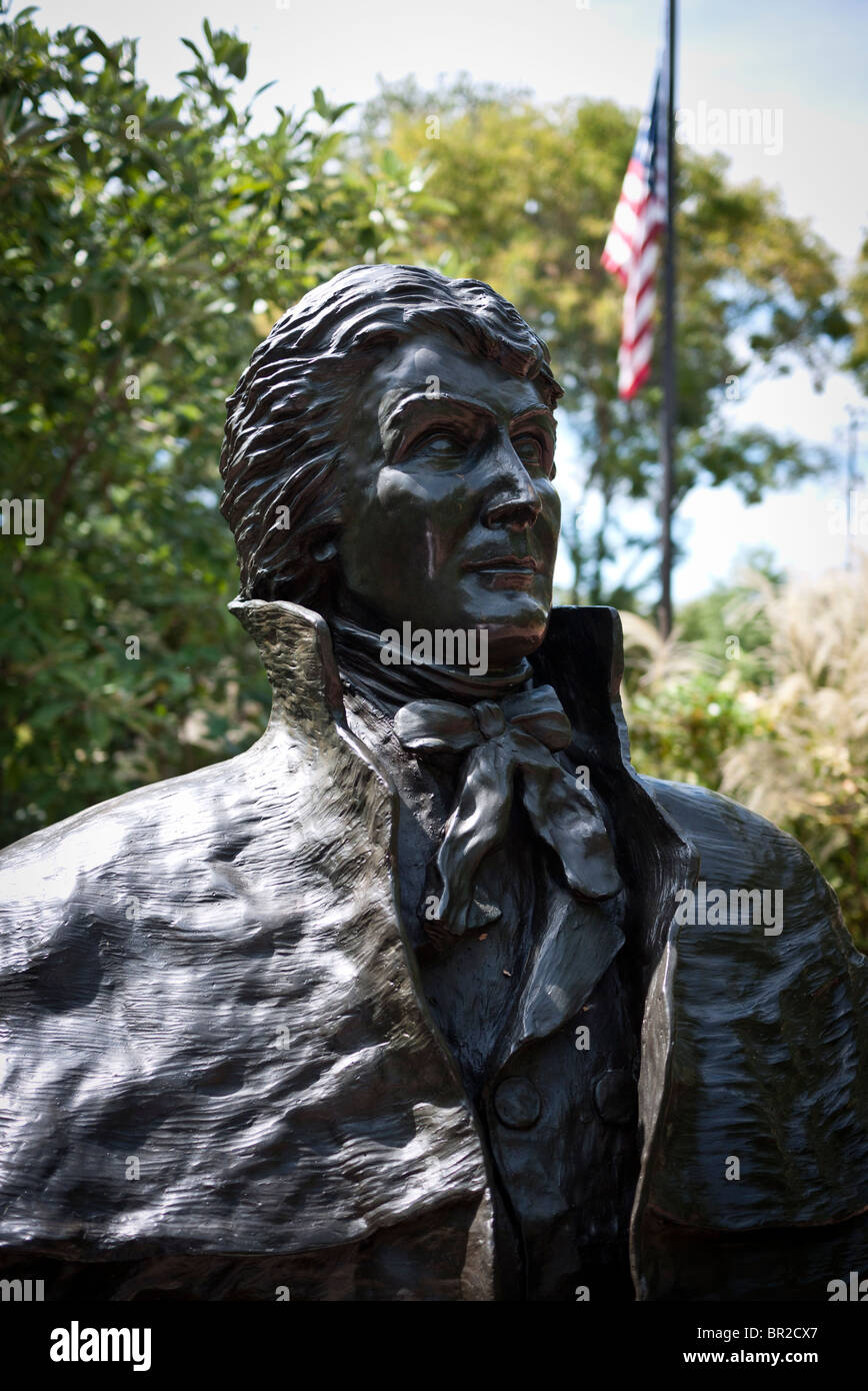 WASHINGTON DC, Stati Uniti d'America - Francis Scott Key Park di Georgetown, chiamato dopo l'autore americano di inno nazionale, "La Stella Lamas Banner.' il tasto vissuto entro 100 metri di questo parco sul lungofiume di Georgetown dove compose le prime versioni della poesia che poi sarebbe stata messa in musica e sarebbe diventato l'inno nazionale. Foto Stock