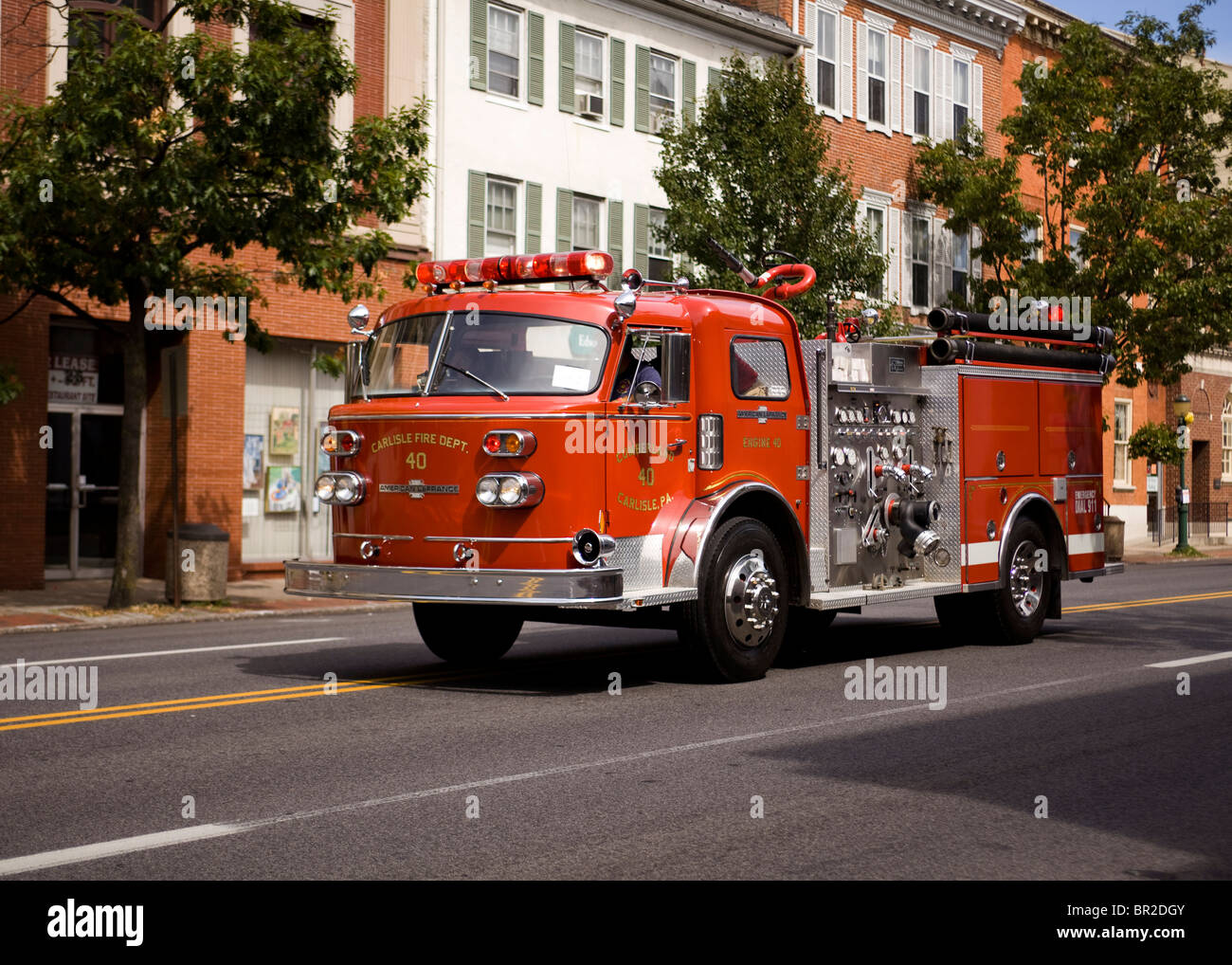 American LaFrance vintage camion dei pompieri - Pennsylvania, STATI UNITI D'AMERICA Foto Stock