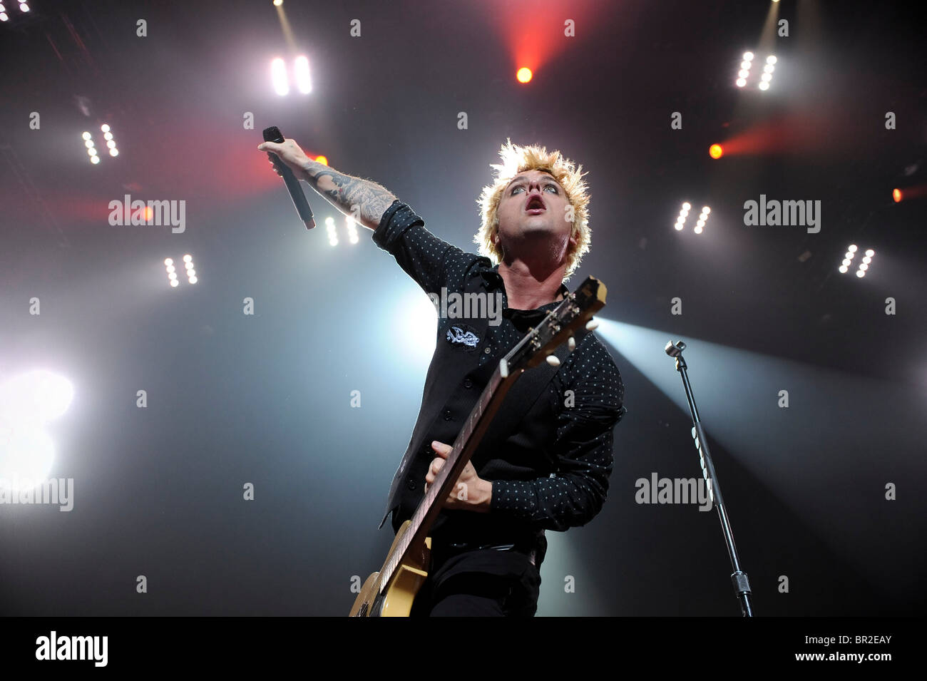 Billie Joe Armstrong da 'Giornata verde' esegue al 02, Londra, 23 ottobre 2009. Foto Stock