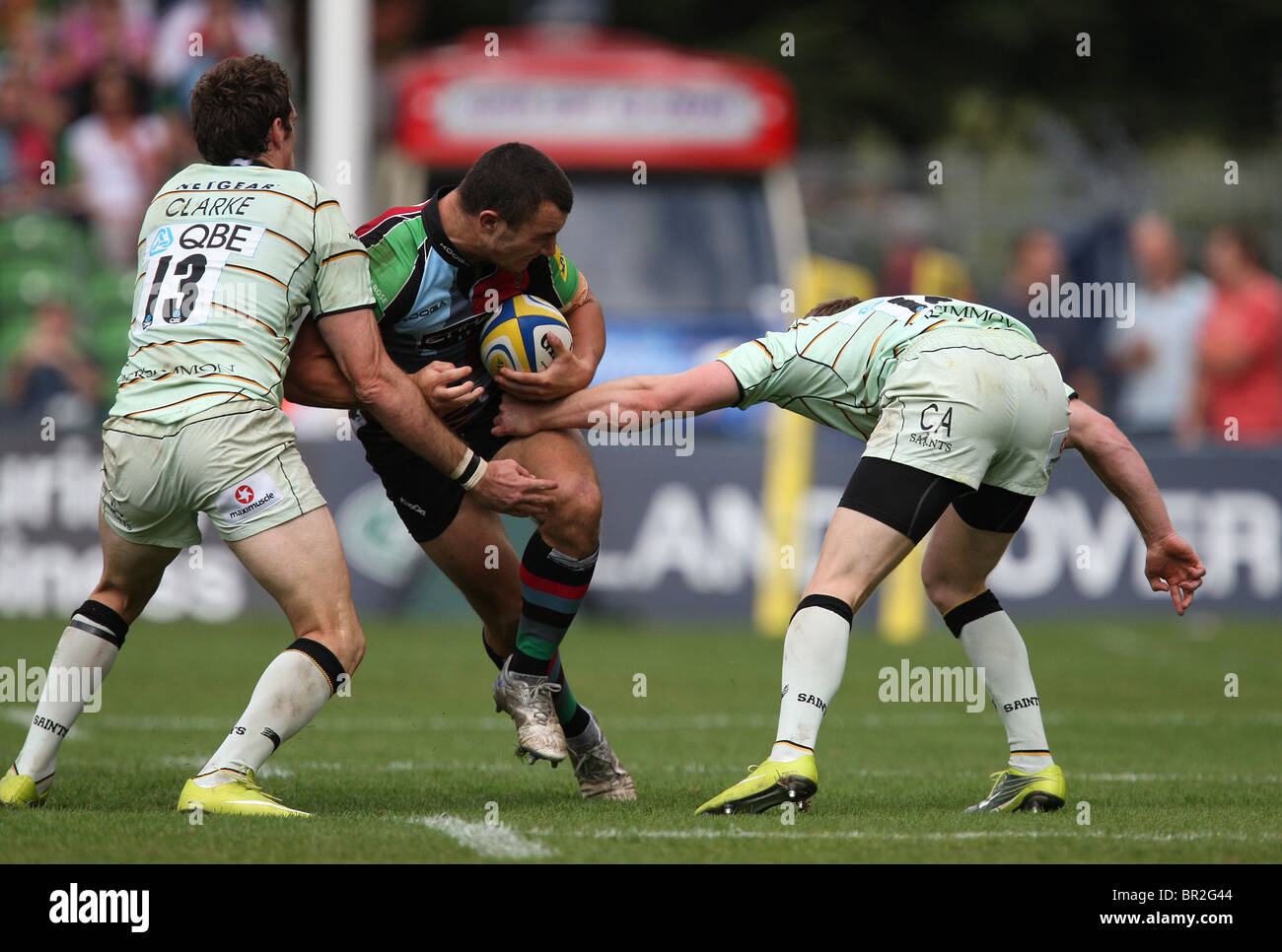 Aviva Premiership partita di rugby arlecchini v Northampton Santi Foto Stock