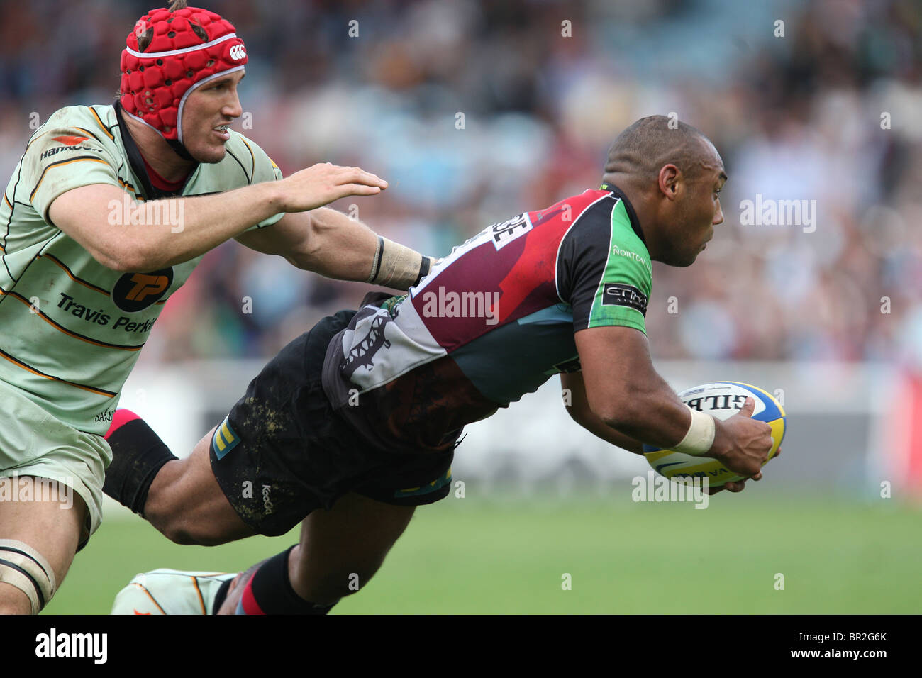 Aviva Premiership partita di rugby arlecchini v Northampton Santi Foto Stock
