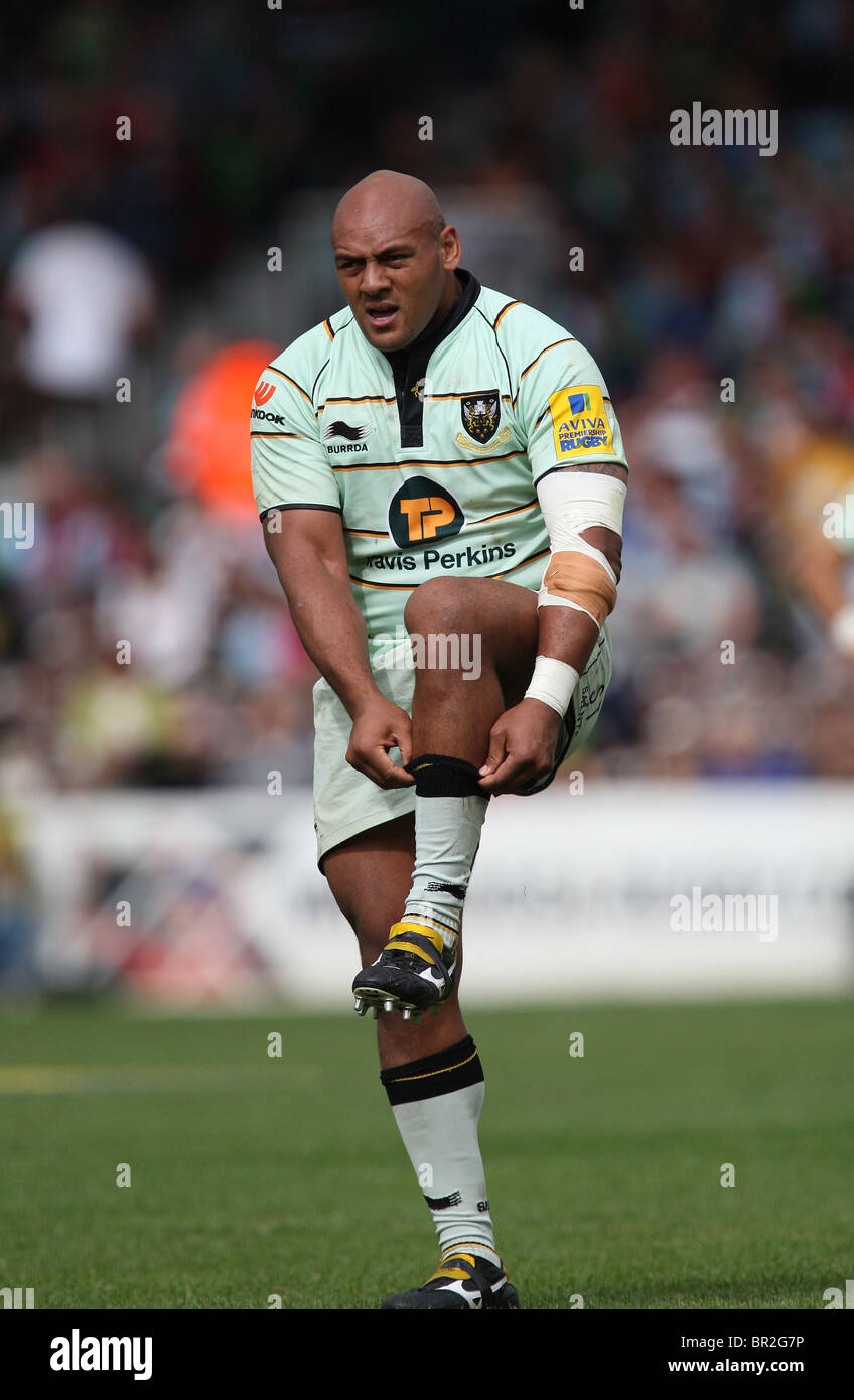 Aviva Premiership partita di rugby arlecchini v Northampton Santi Foto Stock