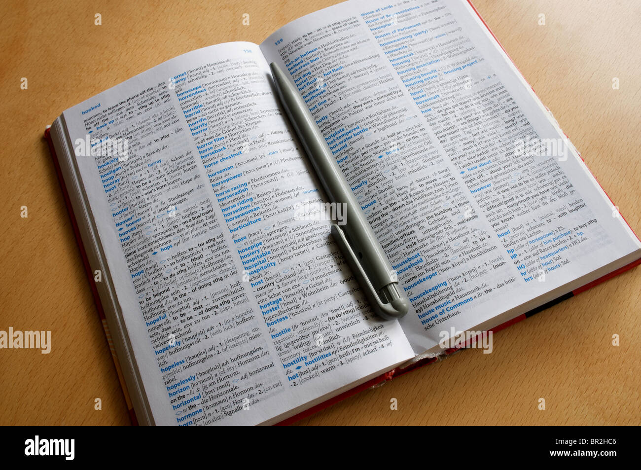 Olandese dizionario inglese Foto stock - Alamy