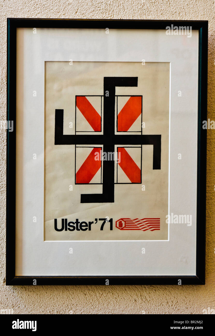 Ulster '71 poster che ha suggerito che il festival, dovrebbe essere una celebrazione dell'Irlanda del Nord, promosso ideali fascista emarginando i Cattolici Foto Stock