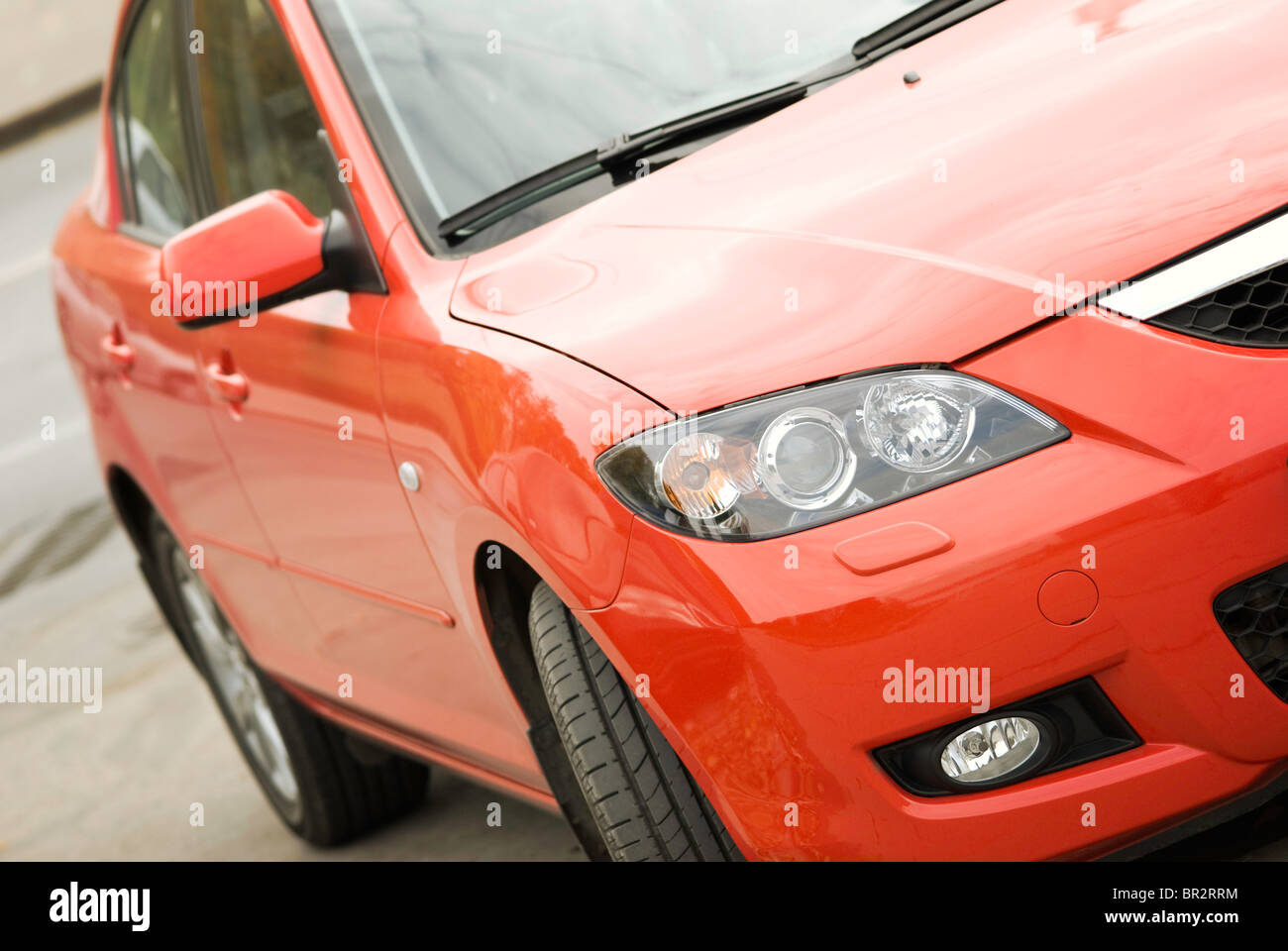 parte dell'automobile rossa Foto Stock