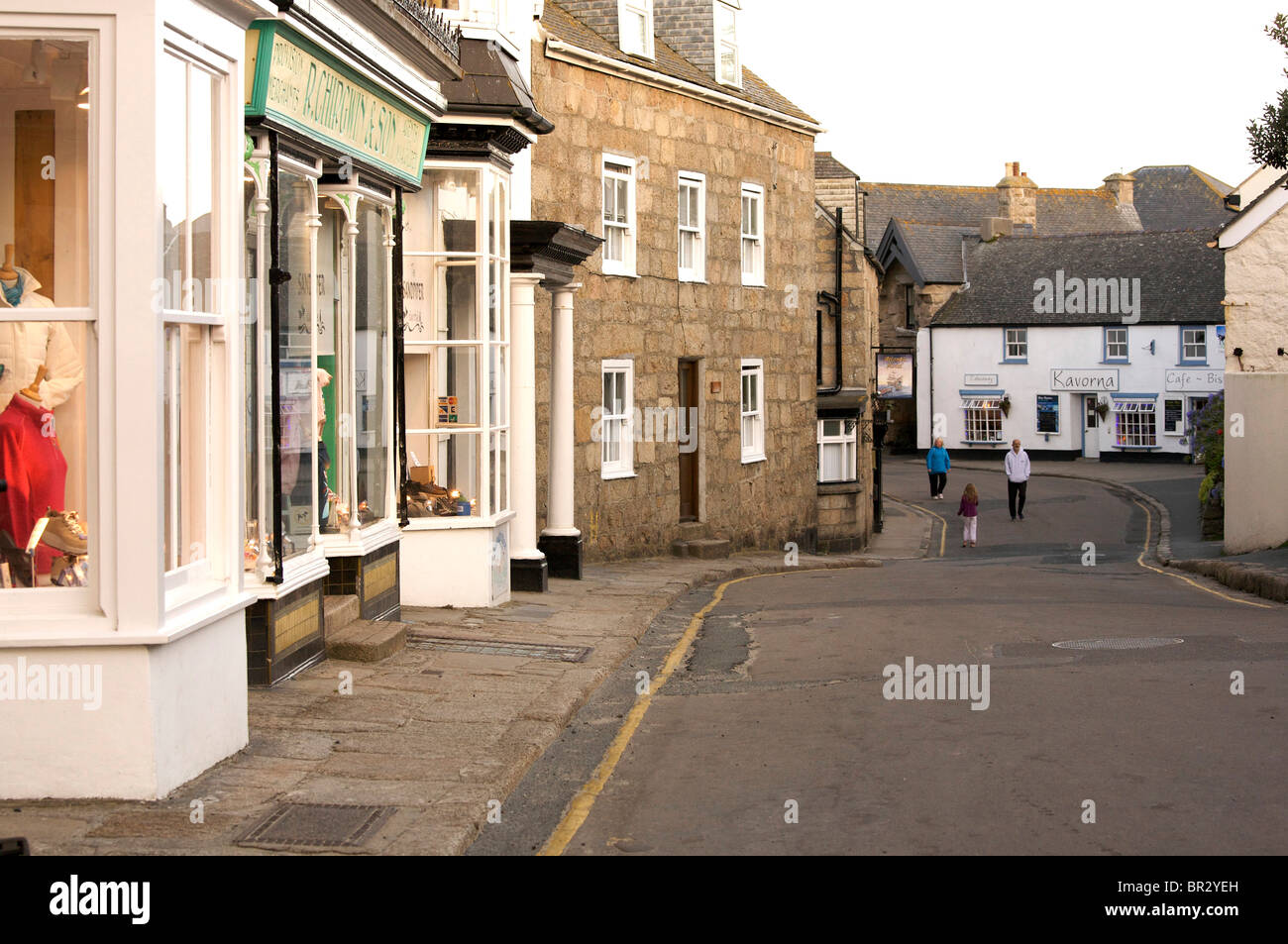 High Street Hugh Town St Mary's, Isole Scilly Foto Stock