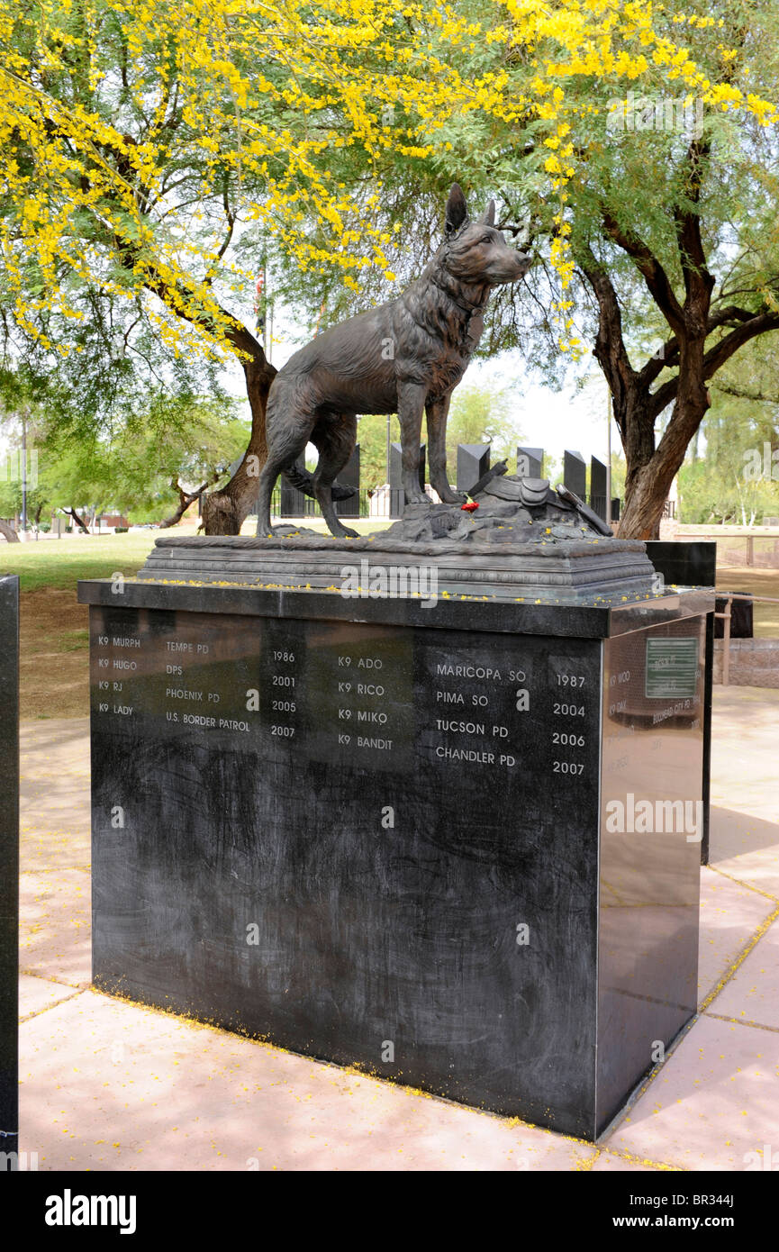 Arizona Legge Canine Memorial Phoenix Foto Stock