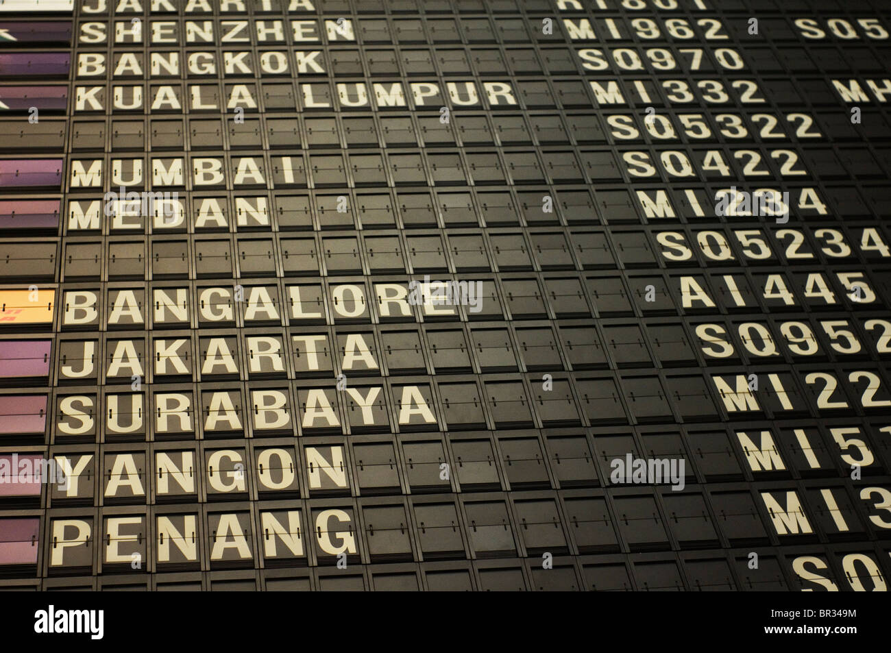 Orario dei voli Foto Stock