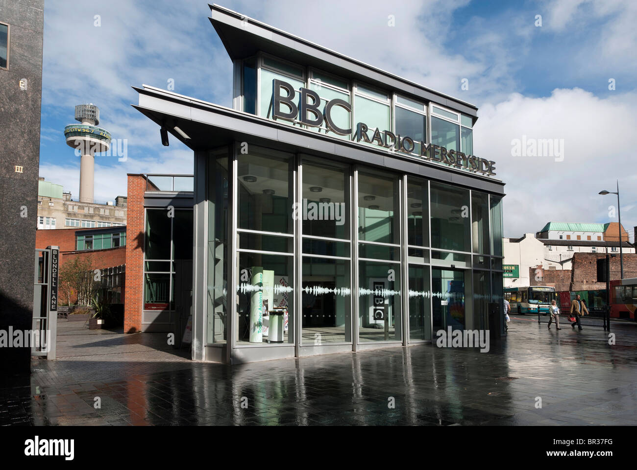 Radio Merseyside uffici in Hanover Street Liverpool. Foto Stock