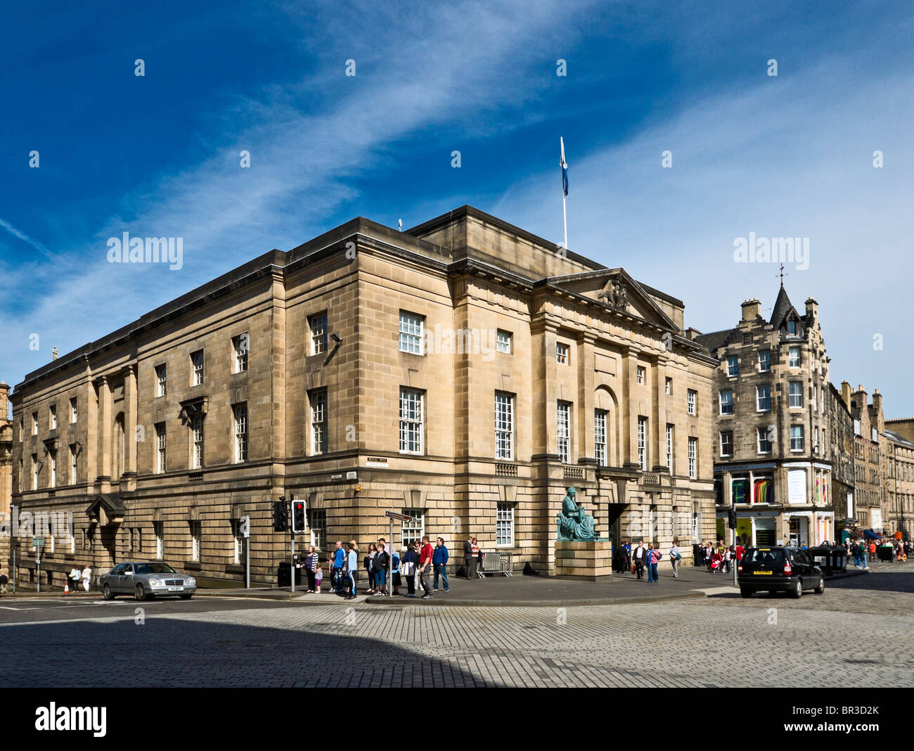 La costruzione dell'Alta Corte in Lawnmarket il Royal Mile di Edimburgo Foto Stock