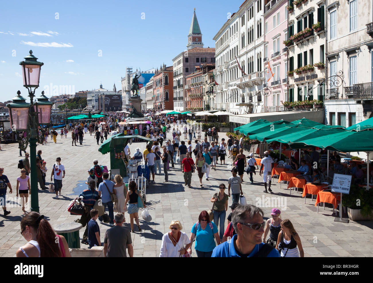 Riva degli Schiavoni, Grand Canal, Venezia, Italia Foto Stock