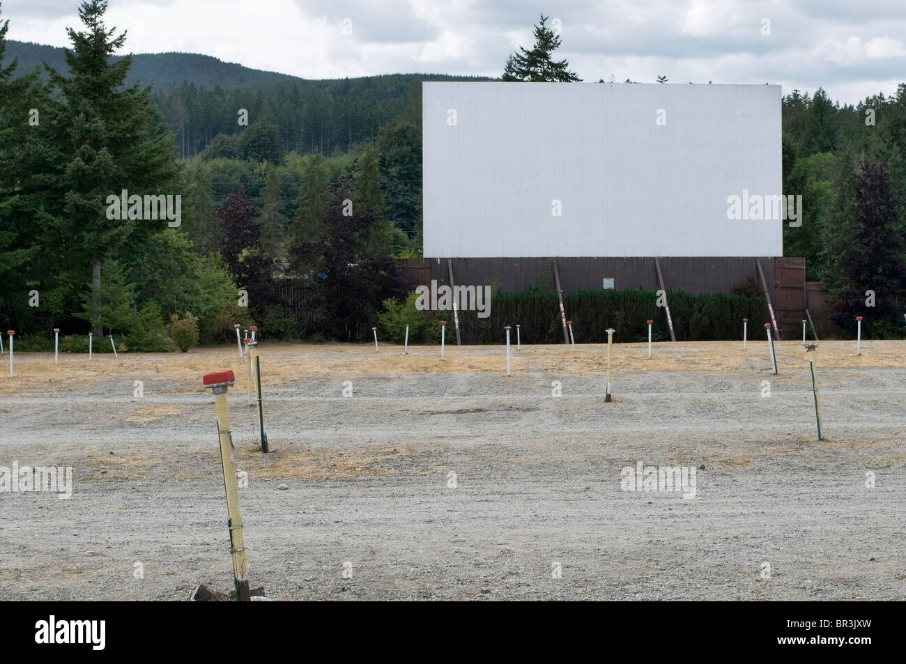 Un vecchio stile outdoor drive-in movie theater di Shelton, Washington Foto Stock