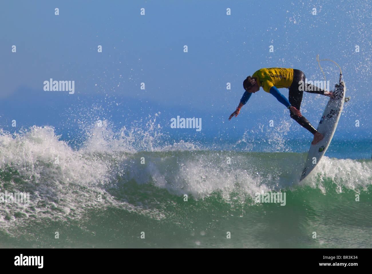 Wolfalley aria Off Surf Contest a trefolo, Cape Town, Sud Africa Foto Stock