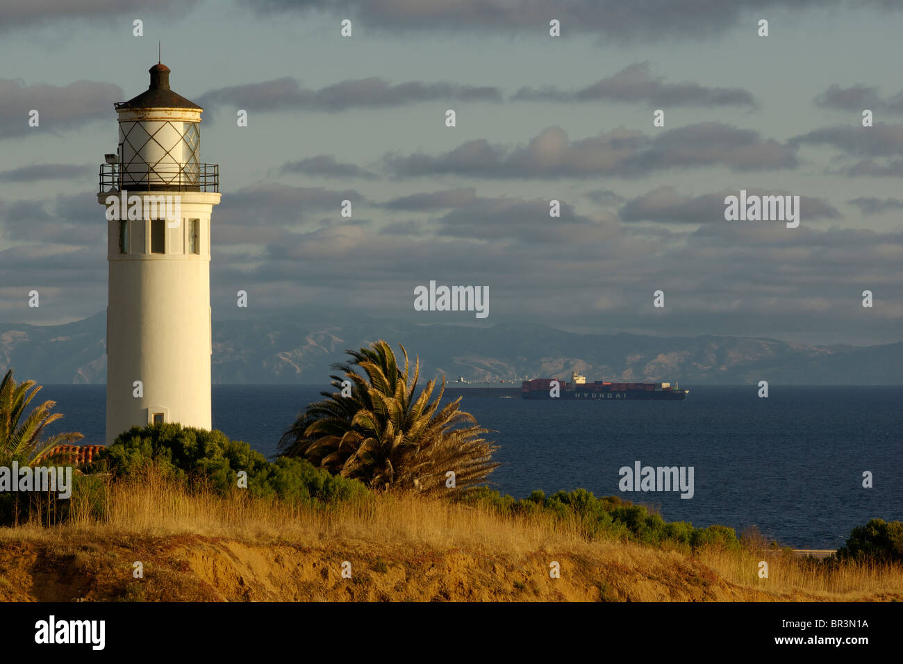 Punto Vicente faro in Rancho Palos Verdes, California, Stati Uniti d'America. Foto Stock