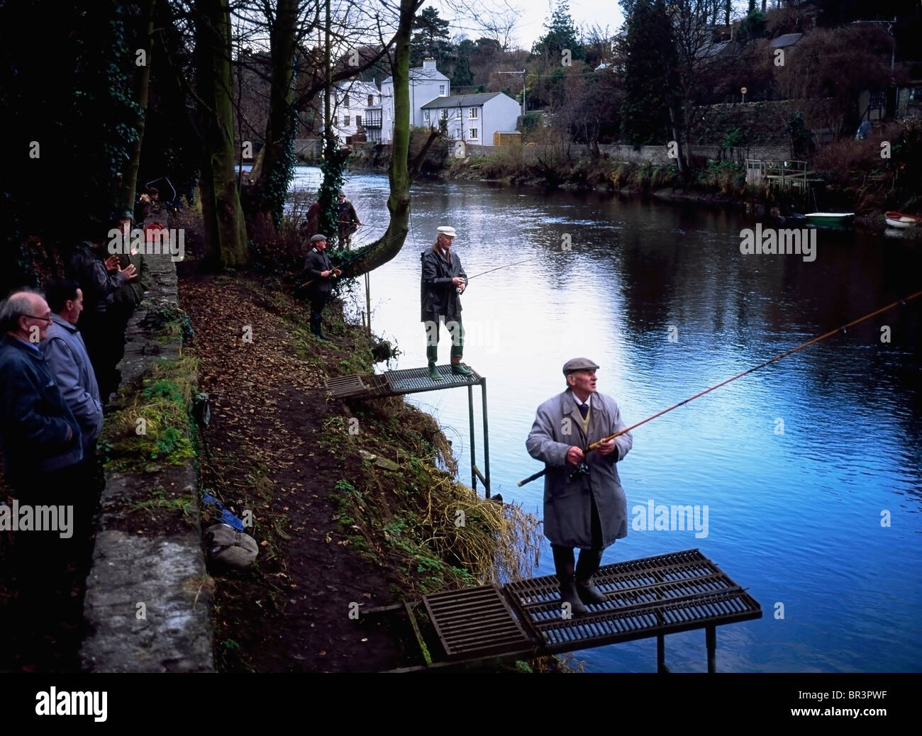 Dublino, Co Dublin, Irlanda, Islandbridge, Giorno di apertura della stagione di salmone Foto Stock