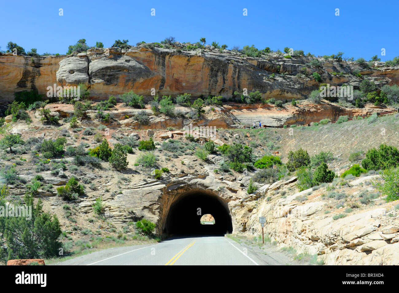 Gallerie sulla roccia di Rim Trail Colorado National Monument Grand Junction Foto Stock