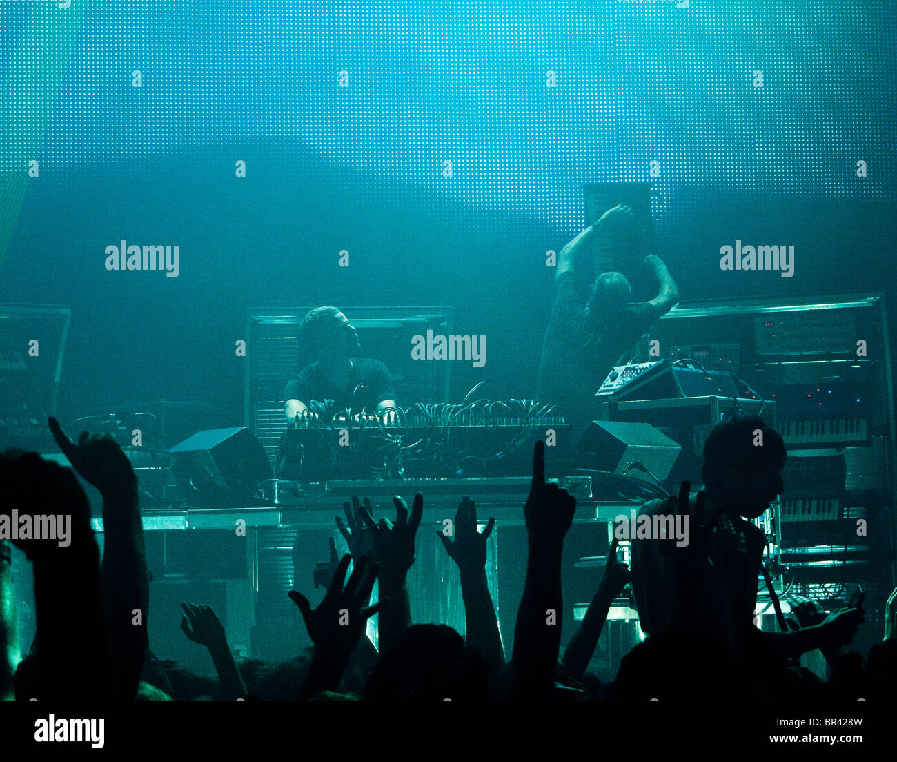 La Chemical Brothers live al Roundhouse in Gran Bretagna Foto Stock