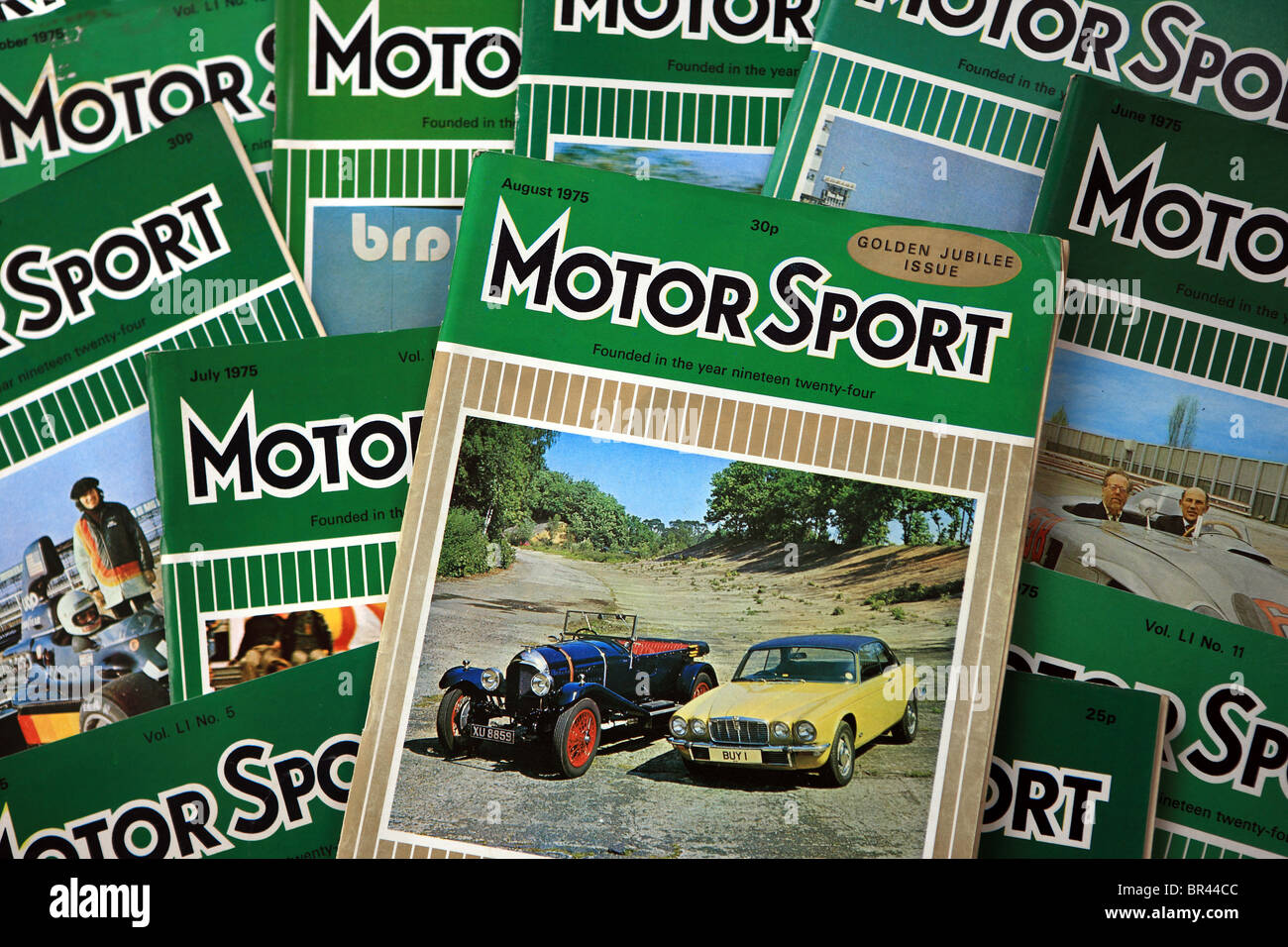 Motor Sport riviste dal 1975 Foto Stock